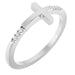 Ladies Diamond Stackable Sideways Cross Ring (SI2-SI3, G-H) — Platinum