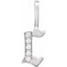 Ladies Natural Diamond Gothic Initial C Charm/Pendant (I1, H+) — 14K White Gold