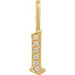 Ladies Natural Diamond Gothic Initial L Charm/Pendant (I1, H+) — 14K Yellow Gold