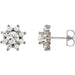 Ladies Natural Diamond Earrings — 14K White Gold