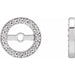 Ladies Natural Diamond Earring Jackets with 3.6 mm ID — 14K White Gold