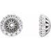 Ladies Natural Diamond Earring Jackets with 3.6 mm ID — Platinum