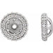 Ladies Natural Diamond Earrings Jacket — Platinum