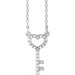 Ladies Natural Diamond Heart Key 16 1/ Necklace (I1, G-H) — 14K White Gold