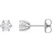 Ladies Natural Diamond Stud Earrings (I2, G-H) — 14K White Gold