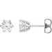 Ladies Natural Diamond Stud Earrings (I3, G-H) — Platinum