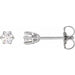 Ladies Natural Diamond Stud Earrings (I1, G-H) — 14K White Gold