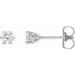 Ladies Natural Diamond Stud Earrings (I3, G-H) — 14K White Gold