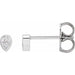 Ladies Natural Diamond Bezel-Set Earring — Sterling Silver