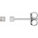 Ladies Natural Diamond Bezel-Set Earrings — Sterling Silver
