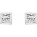 Lab-Grown Diamond Square Bezel-Set Stud Earrings