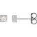 Lab-Grown Diamond Square Bezel-Set Stud Earrings
