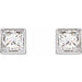 Lab-Grown Diamond Square Bezel-Set Stud Earrings