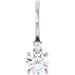 Ladies Natural White Sapphire Natural Diamond Charm/Pendant (Si2-Si3, G-H) — Platinum