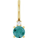 Ladies Natural Alexandrite Natural Diamond Charm/Pendant (I1, G-H) — 14K Yellow Gold