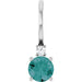 Ladies Natural Alexandrite Natural Diamond Charm/Pendant (Si2-Si3, G-H) — Platinum