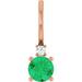 Ladies Natural Emerald Natural Diamond Charm/Pendant (I1, G-H) — 14K Rose Gold