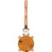 Ladies Natural Citrine Natural Diamond Charm/Pendant (I1, G-H) — 14K Rose Gold