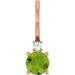 Ladies Natural Peridot Natural Diamond Charm/Pendant (I1, G-H) — 14K Rose Gold