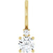 Ladies Natural White Sapphire Natural Diamond Charm/Pendant (I1, G-H) — 14K Yellow Gold