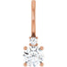 Ladies Natural White Sapphire Natural Diamond Charm/Pendant (I1, G-H) — 14K Rose Gold