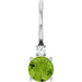 Ladies Natural Peridot Natural Diamond Charm/Pendant (Si2-Si3, G-H) — Platinum