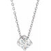 Ladies Natural Diamond Solitaire Necklace (I1, G-H) — Sterling Silver