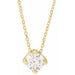 Ladies Natural Diamond Solitaire Necklace (I1, G-H) — 14K Yellow Gold