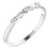 Ladies Rose-Cut Natural Diamond Stackable Ring (SI2-SI3, G-H) — Platinum