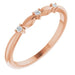 Ladies Rose-Cut Natural Diamond Stackable Ring (I1, G-H) — 14K Rose Gold