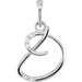 Ladies Natural Diamond Initial D Pendant (I1, G-H) — 14K White Gold