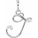 Ladies Natural Diamond Initial J Pendant (I1, G-H) — 14K White Gold