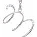 Ladies Natural Diamond Initial M Pendant (I1, G-H) — 14K White Gold