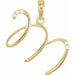 Ladies Natural Diamond Initial M Pendant (I1, G-H) — 14K Yellow Gold