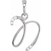 Ladies Natural Diamond Initial N Pendant (I1, G-H) — 14K White Gold