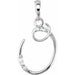 Ladies Natural Diamond Initial O Pendant (I1, G-H) — 14K White Gold