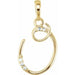 Ladies Natural Diamond Initial O Pendant (I1, G-H) — 14K Yellow Gold