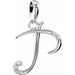 Ladies Natural Diamond Initial P Pendant (I1, G-H) — 14K White Gold