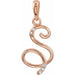 Ladies Natural Diamond Initial S Pendant (I1, G-H) — 14K Rose Gold