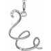Ladies Natural Diamond Initial W Pendant (I1, G-H) — 14K White Gold