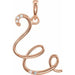 Ladies Natural Diamond Initial W Pendant (I1, G-H) — 14K Rose Gold