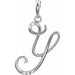 Ladies Natural Diamond Initial Y Pendant (I1, G-H) — 14K White Gold
