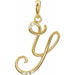 Ladies Natural Diamond Initial Y Pendant (I1, G-H) — 14K Yellow Gold