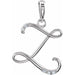 Ladies Natural Diamond Initial Z Pendant (I1, G-H) — 14K White Gold