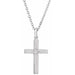 Ladies Natural Diamond Cross Necklace (I1, G-H) — 14K White Gold
