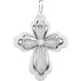 Ladies Natural Diamond Cross Pendant (I1, H+) — Sterling Silver