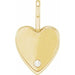 Ladies Natural Diamond Engravable Heart Charm/Pendant (I1, G-H) — 14K Yellow Gold