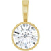 Lab-Grown Diamond Bezel-Set Solitaire Pendant
