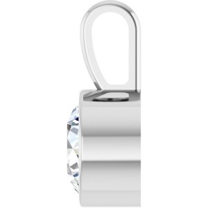 Lab-Grown Diamond Bezel-Set Solitaire Pendant