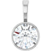 Lab-Grown Diamond Bezel-Set Solitaire Pendant